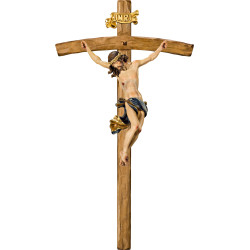 Cristo Barroco en cruz arqueada